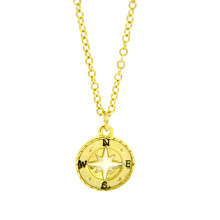 Оптовое китайское ожерелье с подвеской в ​​виде золотого компаса из красивого сплава ручной работы